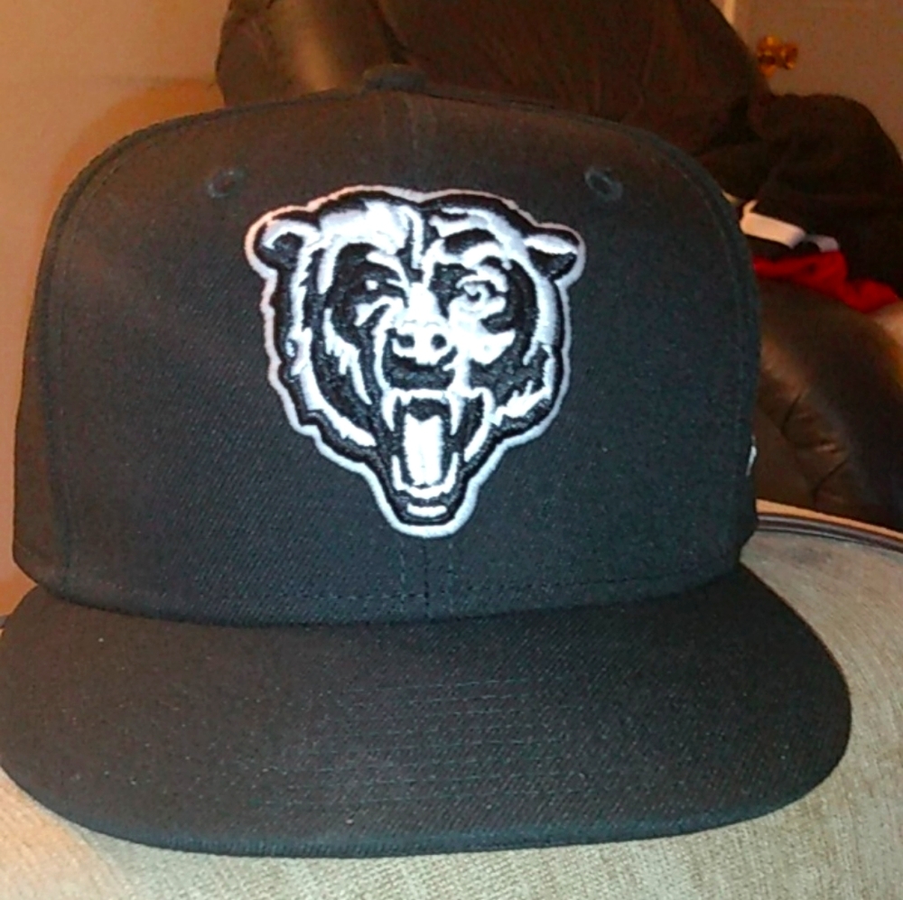 New era Snapback hat black/white chicago
